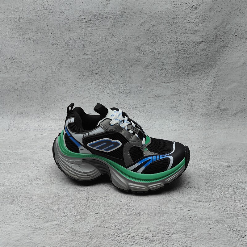 真皮复古运动风老爹鞋女鞋厚底透气系带增高休闲鞋小众个性女单鞋