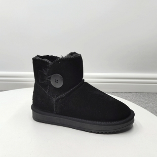 撤柜尾货处理冬季新款真皮女棉靴头层牛皮厚底百搭保暖加厚雪地靴