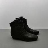 2025新款 防滑36码 撤柜尾货女鞋 尖头后拉链加绒裸靴洋气时尚