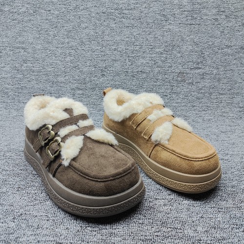 厚底毛口棉鞋保暖加绒休闲鞋