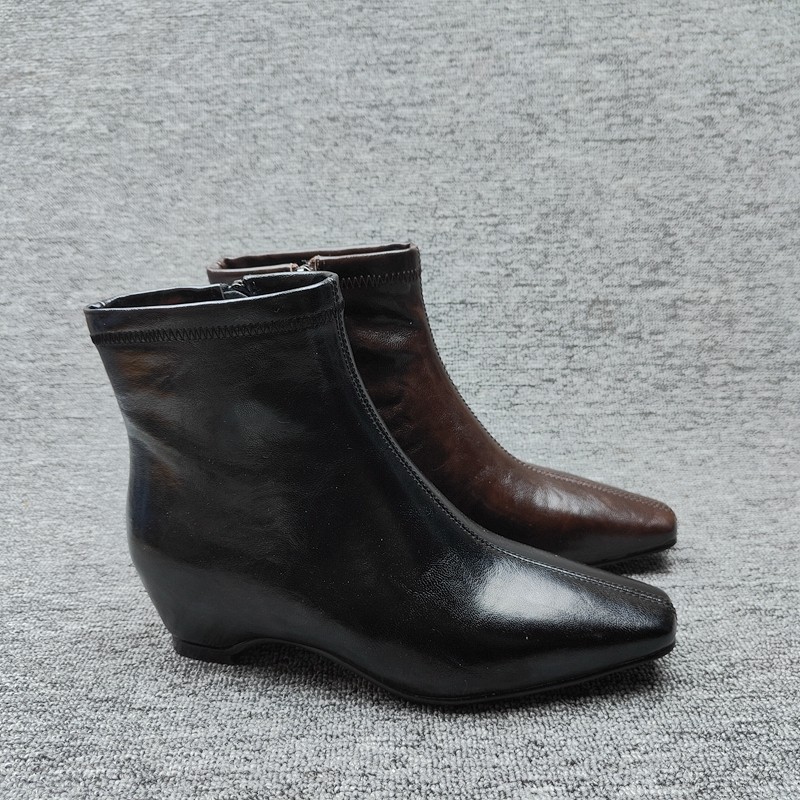 25新款真皮短筒保暖加绒切尔西靴