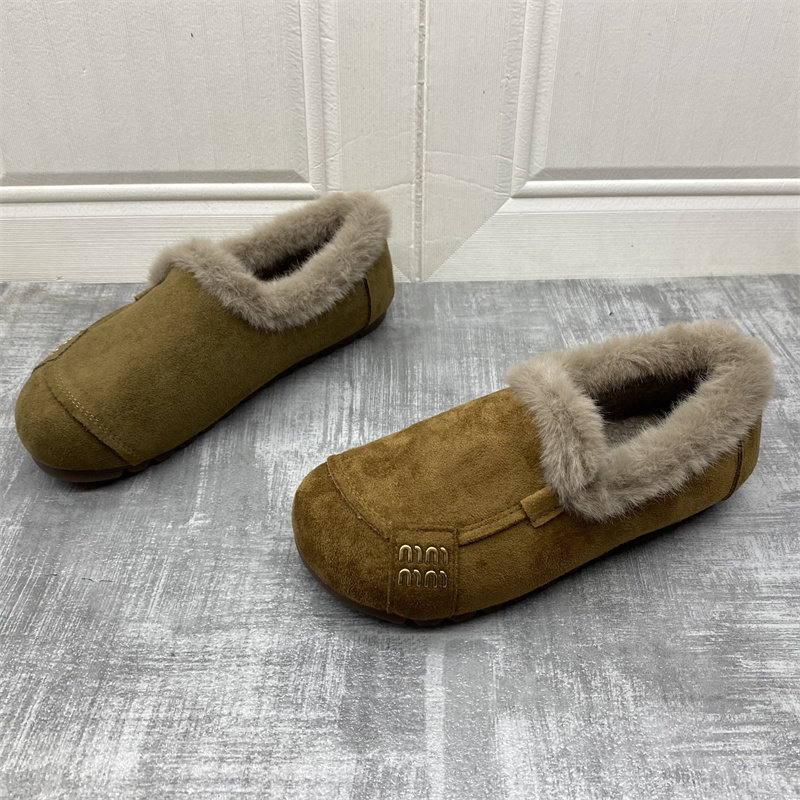 25秋冬季断码乐福鞋女鞋毛口保暖加绒豆豆鞋软底防滑仿磨砂皮棉鞋,女鞋,乐福鞋（豆豆鞋）,淘宝优惠券,粉丝福利购,淘宝优惠卷
