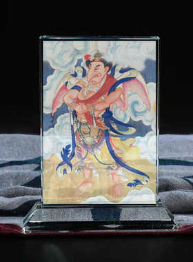 邓天君画像水晶玻璃摆件摆台定制