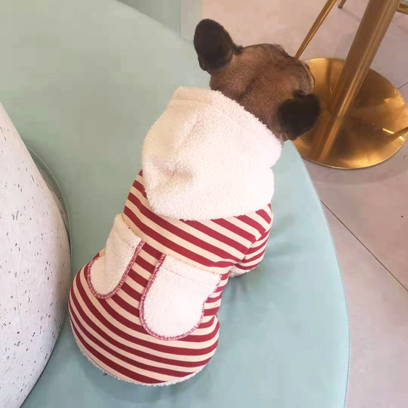 法斗衣服秋冬加绒加厚中小型宠物狗狗雪纳瑞柴犬柯基英斗牛犬卫衣