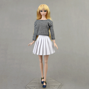 千鸟格套装 欣妍心怡fr2超模可儿梦凡 娃衣 30cm娃娃衣服装