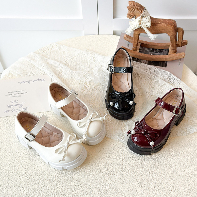 女童公主小皮鞋2026春季新款软底玛丽珍鞋百搭儿童单鞋高跟鞋