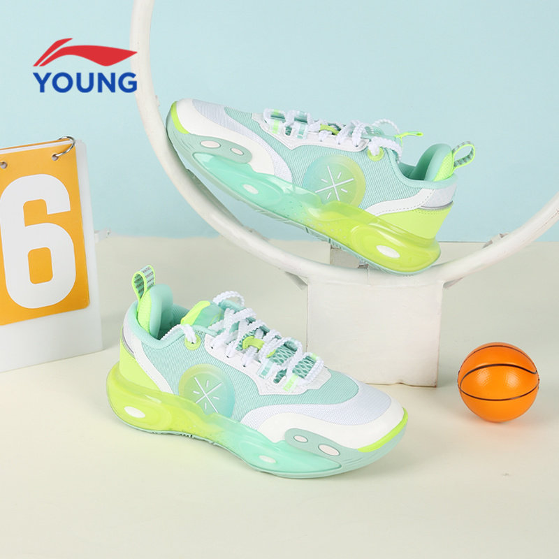 李宁儿童篮球鞋全城12男中大童青少年缓震回弹橡胶防滑专业运动鞋