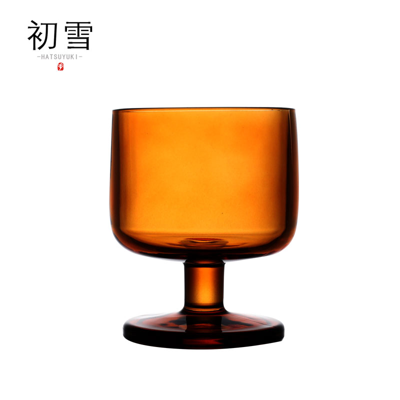 初雪秋名杯复古颜值茶杯矮脚酒杯