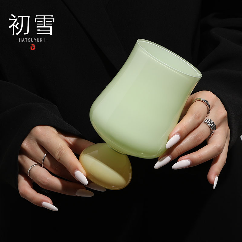 初雪彩色水晶玻璃杯威士忌闻香杯