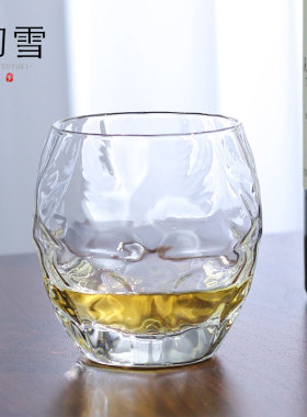 初雪白桃 Hatsuyuki正品威士忌杯 日式耐热玻璃酒杯茶杯啤酒杯ins