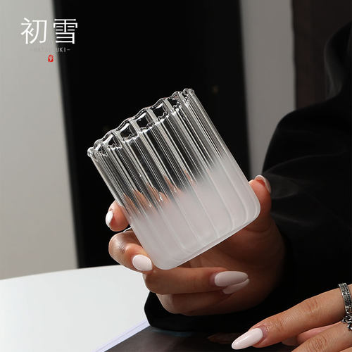初雪中古风玻璃日式啤酒杯
