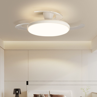 隐形风扇灯2026新款吊扇灯客厅餐厅吊灯卧室带电扇超薄中山灯具