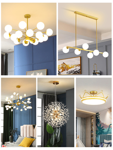 2025新斯堪的纳维亚风格的客厅吊灯三室两厅现代简单流行的全屋照