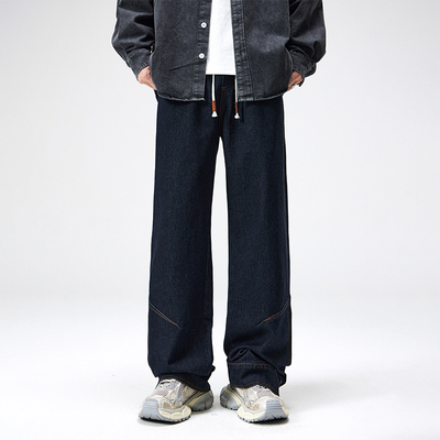 美式直筒牛仔裤男潮牌秋季