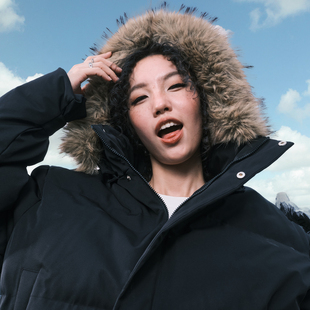 Nuthink美式 复古棉服面包服连帽毛领加厚保暖外套男女2025冬新款