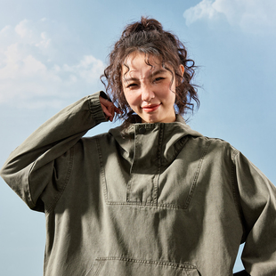 2026年春 连帽外套卫衣男女新款 Nuthink美式 复古机能重工拼接工装