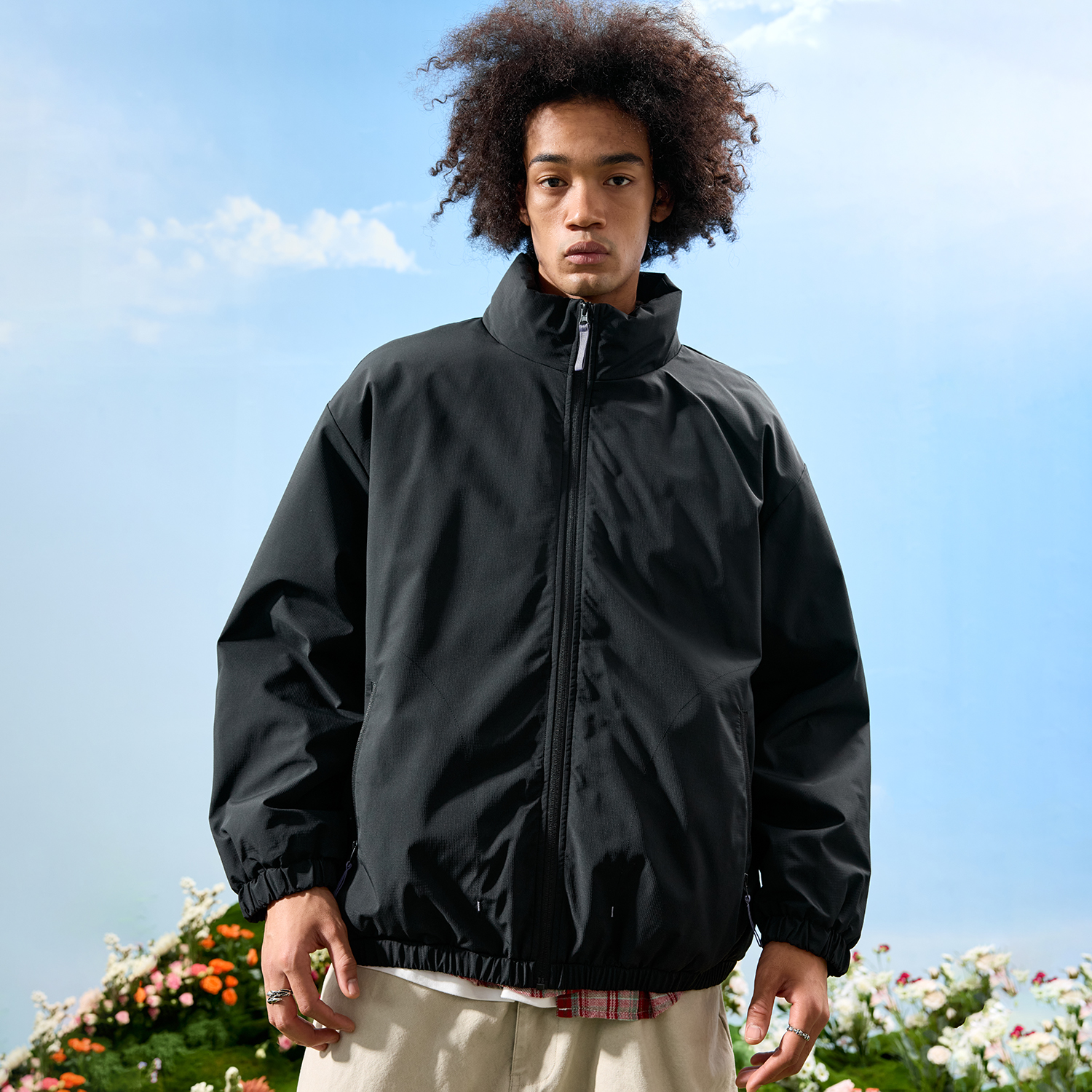 Nuthink户外立领加厚棉服男女