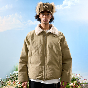 Nuthink美式 复古底特律夹克外套羽绒服毛领加厚保暖男2025冬新款