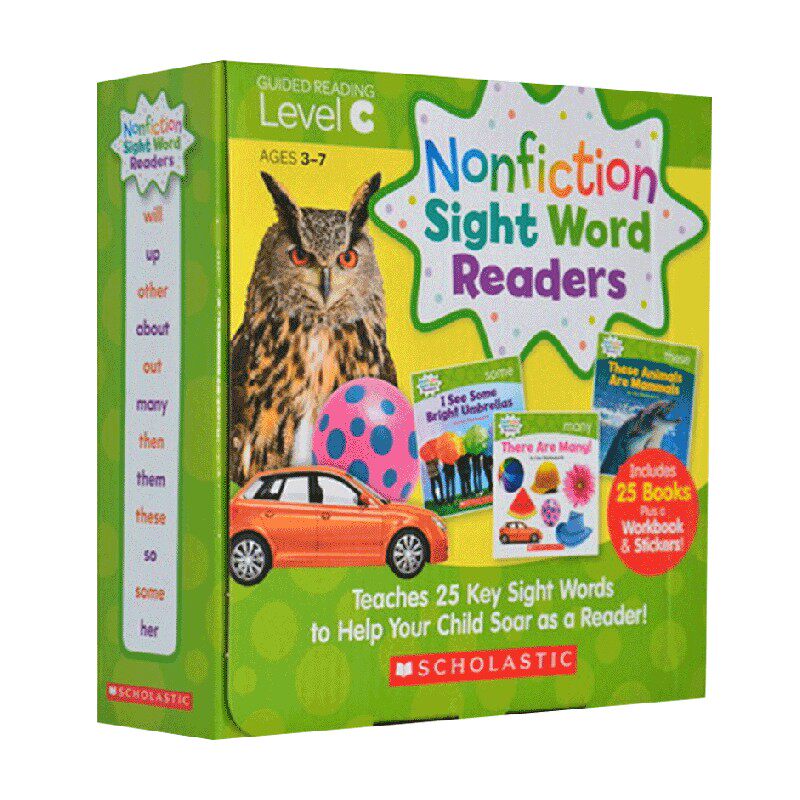 英文原版 Nonfiction Sight Word Readers Parent Pack Level C 学乐英语入门关键词C级_虎窝淘