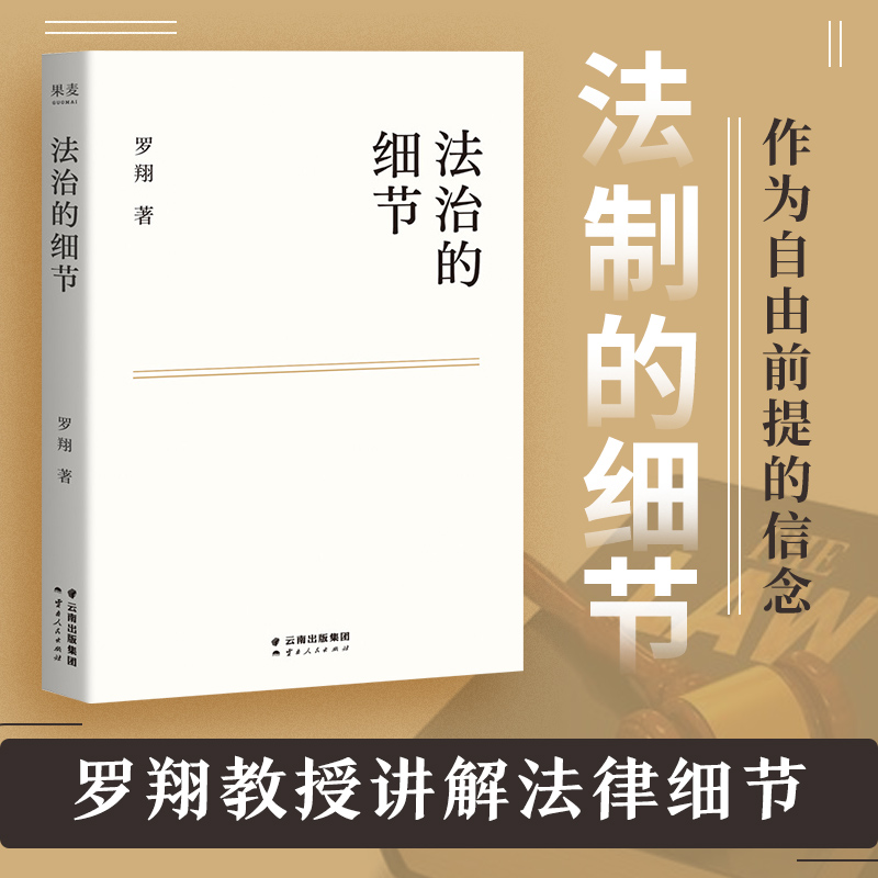 法治的细节  罗翔 著 法律男神罗翔教授2021全新法律随笔集 中国政法大学教授解读热点案件 思辨法治要义