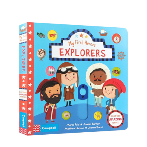 英文原版 初识探险家 My First Heroes：Explorers BUSY系列 Campbell 低幼启蒙 儿童认知 科普读物 机关书 3-6岁