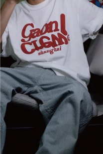 GAONCREW集聚现象 涂鸦发泡印花logo基础款圆领短袖T恤纯棉男女