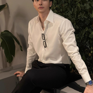 人夫感穿搭衬衫男春秋季高品质休闲商务长袖衬衣潮流西装内搭上衣