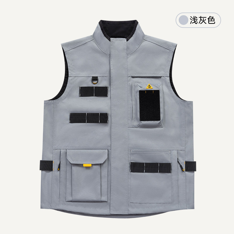 机能多口袋工装马甲户外钓鱼摄影坎肩背心户外多功能工程服可定制图片