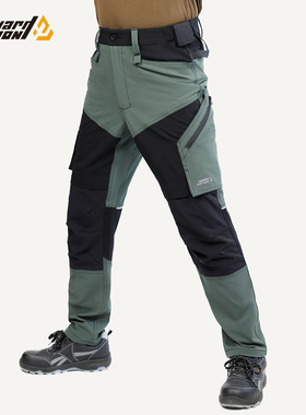 加强版耐磨工装裤男春秋款多功能宽松直筒弹力作训裤多口袋战术裤