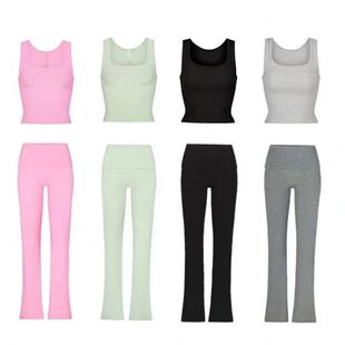 skims卡戴珊同款SOFT LOUNGE TANK /FOLD OVER PANT休闲裤子