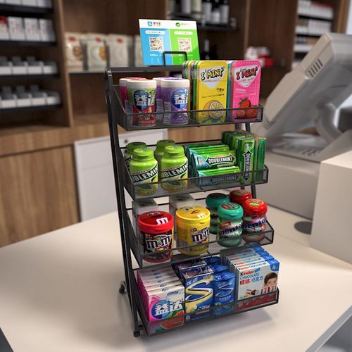 收银台口香糖展示架台面零食架