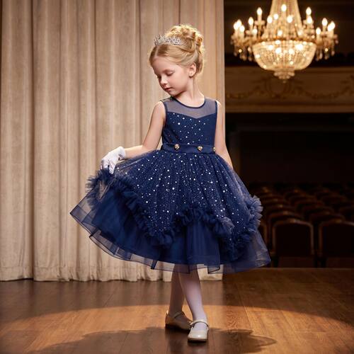 Girls Flower Dress Kids Lace Dresses For Girls Casual Style