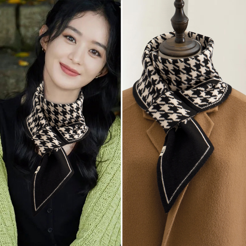 小围巾女冬季2025新款百搭韩版装饰气质围脖领巾双面针织懒人护颈