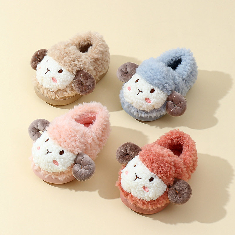 卡通包跟棉鞋居家防滑保暖鞋婴幼儿幸福玛丽儿童棉拖鞋女孩男宝宝