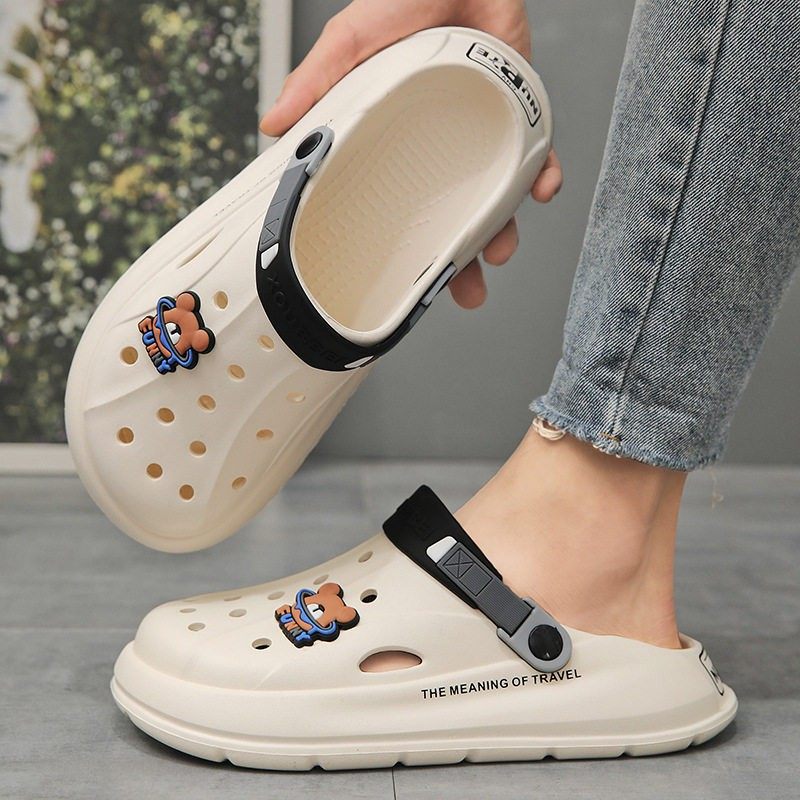 洞洞鞋男夏外穿卡通潮流家居休闲情侣防滑洞洞凉鞋包头拖鞋女学生,流行男鞋,洞洞鞋,淘宝优惠券,粉丝福利购,淘宝优惠卷