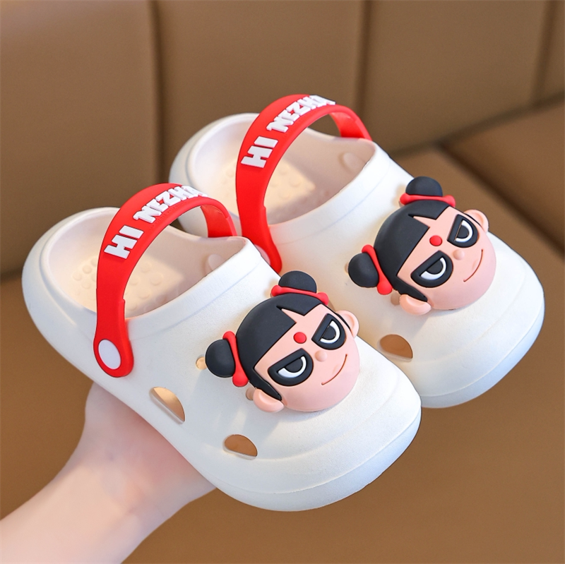 【清仓】正版哪吒儿童凉拖鞋夏季洞洞鞋防滑包头沙滩男女孩卡通风