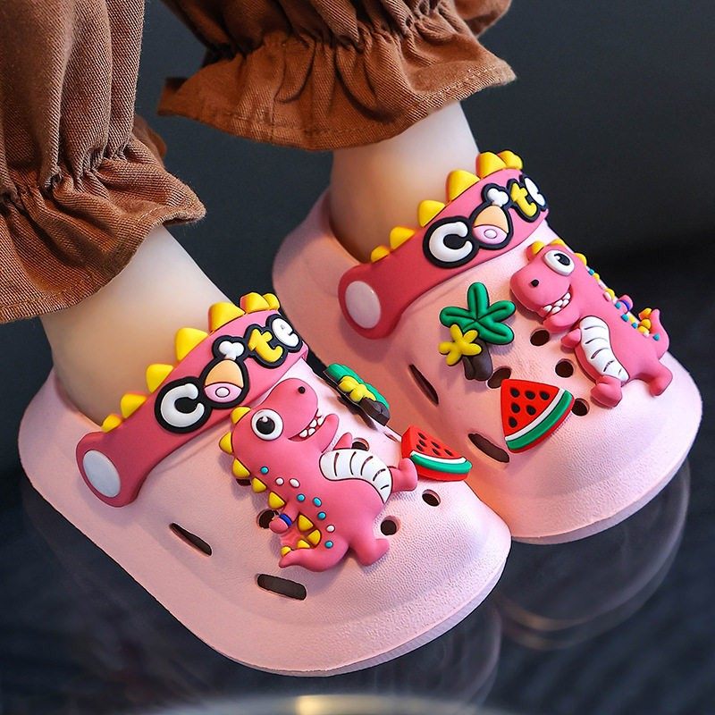 儿童洞洞鞋宝宝拖鞋男女童夏季凉拖包头幼儿小孩洗澡防滑软底休闲