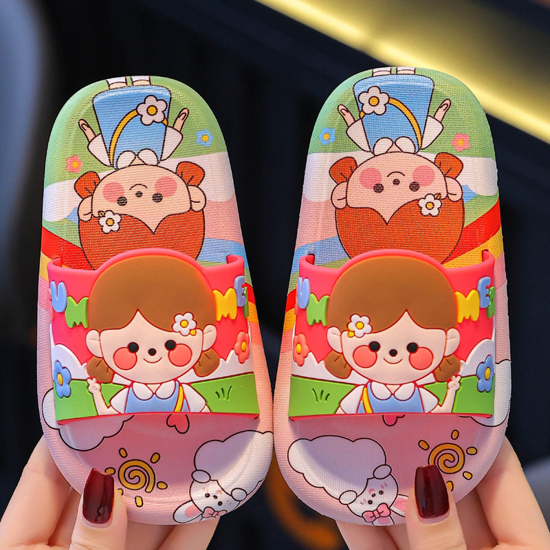 儿童拖鞋夏季新款踩屎感防滑室内洗澡软底女童中小童女孩宝宝凉拖
