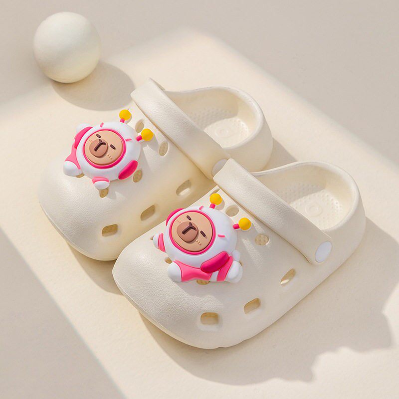 EVA踩屎感男童凉拖鞋卡通女宝宝外穿厚底防滑儿童洞洞鞋夏季可爱