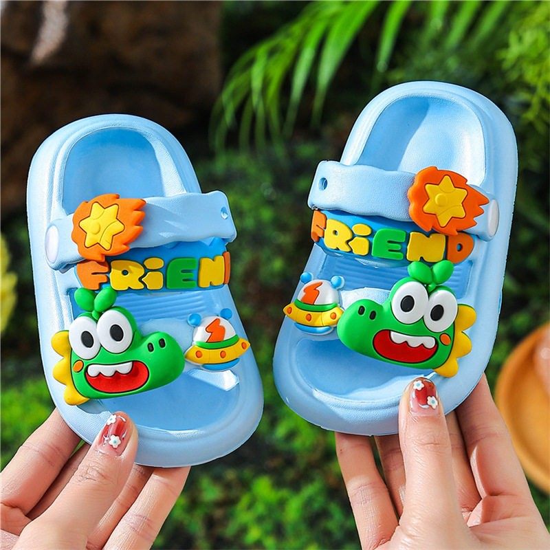 儿童拖鞋男童夏季恐龙小童男孩子室内洗澡防滑可爱软底宝宝凉拖鞋