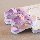 露趾2026夏季 软底运动宝宝鞋 新款 卡通公主鞋 儿童沙滩鞋 女童凉鞋