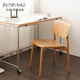 北欧实木餐椅丹麦设计师椅可叠现代简约创意奶茶店咖啡厅靠背椅子