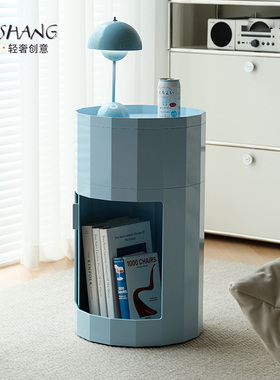 创意床头柜家用客厅可移动边几Facet Cabinet边柜中古简约收纳柜