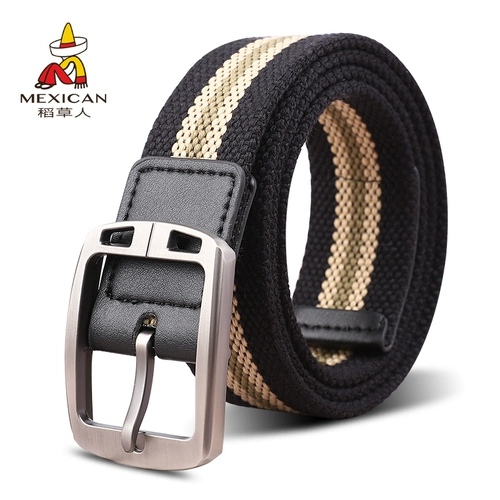 Мужской тканевый универсальный ремень, модные трендовые нейлоновые джинсы для школьников, в корейском стиле