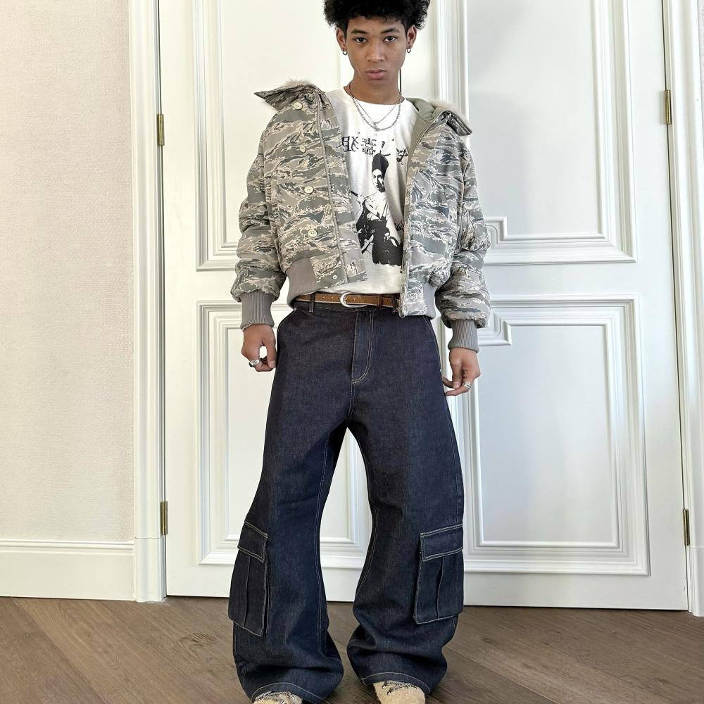 VLABMADE原牛弯刀工装裤