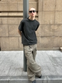 水洗黑反缝线复古做旧基础宽松T恤 Inside Out VLABMADE Shirt