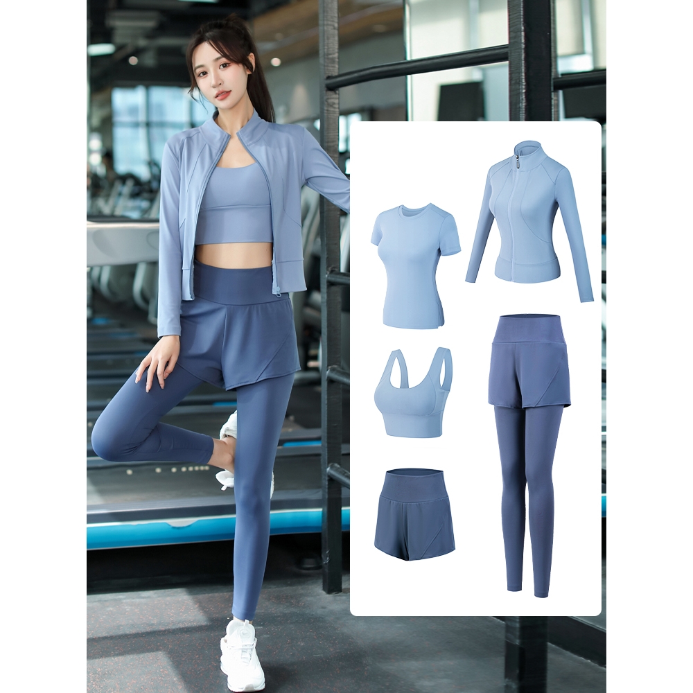 马孔多官方瑜伽服套装女跑步运动健身房晨跑新款专业速干衣秋冬季