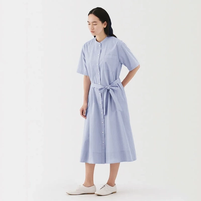MUJI女式凉感短袖衬衫连衣裙