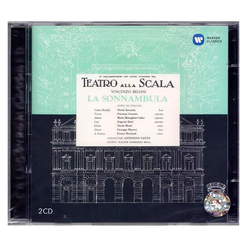 正版 贝里尼 梦游女 La Sonnambula 卡拉斯 古典歌剧 华纳唱片2CD