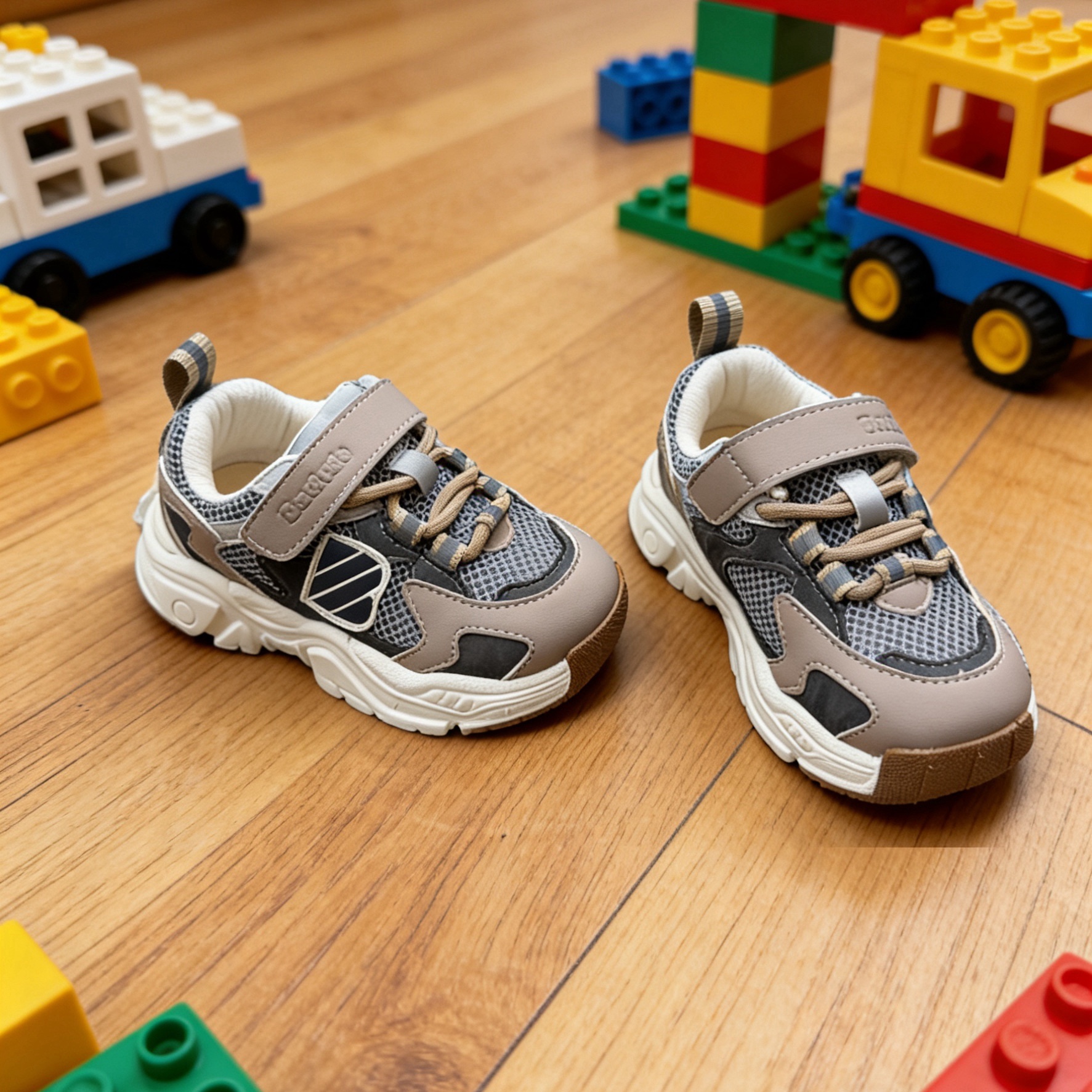 芭杜乐BADULE透气网眼运动鞋魔术贴百搭舒适轻便透气春夏男女童鞋